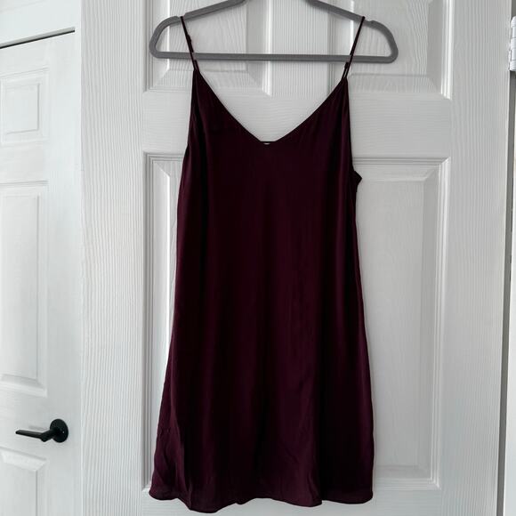 Wilfred Free Women's Maroon V-Neck Mini Dress Size Medium - Picture 1 of 16